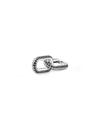 LINK DOBLE PLATA EN PAVE NEGRO PANDORA ME