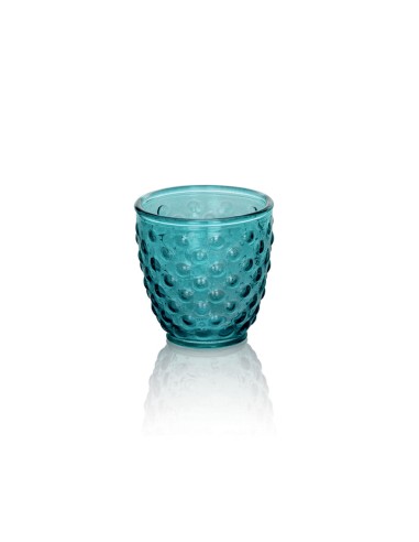 JUEGO 6 VASOS AGUA TURQUESA