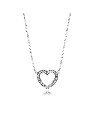 SILVER LOVED HEART NECKLACE