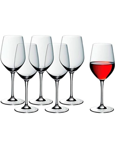 SET OF 6 RED WINE GLASSES EASY