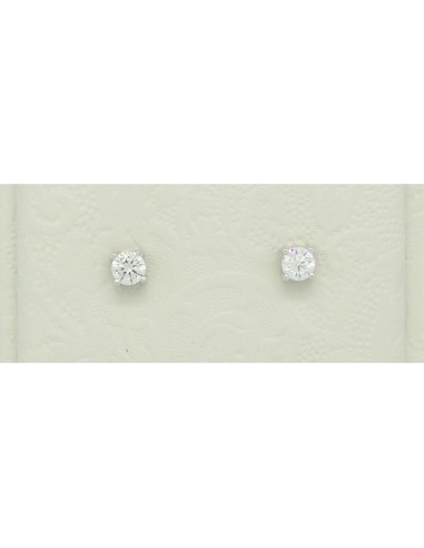 PENDIENTES ORO BLANCO 4 GARRAS BRILLANTES