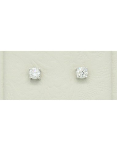 PENDIENTES ORO BLANCO 4 GARRAS BRILLANTES