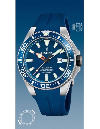 RELOJ FESTINA AZUL CORREA DE CAUCHO