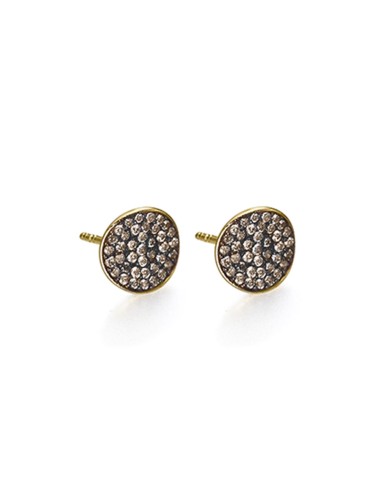 PENDIENTES VITA ORO  DIAMANTES BROWN