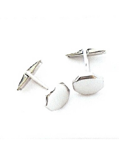 OCTOGONAL SILVER CUFFLINKS