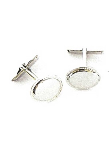 ROUND SILVER CUFFLINKS WITH EDGE