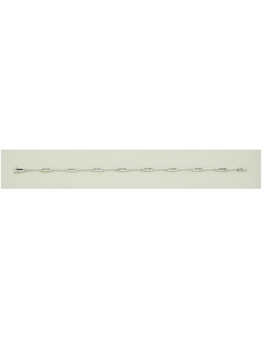 PULSERA ORO BLANCO BRILLANTES BARRA RECTANGULOS