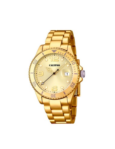 RELOJ CALYPSO CAB DORADO ESFERA CHAMPAGNE