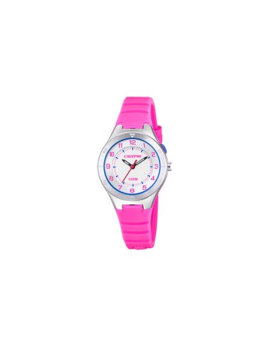 RELOJ CALYPSO ACE CORREA ROSA ESFERA BLANCA