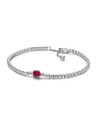 Bracelet TENNIS PLAYING GAME RED RED PAVE
