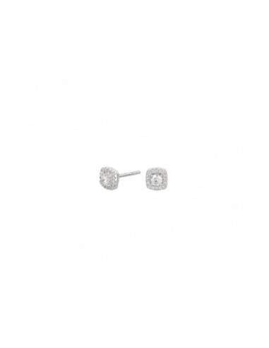 PENDIENTES PLATA ROSETON INSEPARABLE