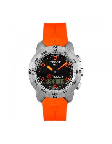 RELOJ TISSOT TTOUCH ACERO CORREA CAUCHO NARANJA