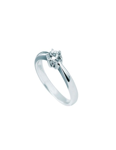 SILVER SOLITAIRE RING 6 CLAWS ZIRCONIA 5MM