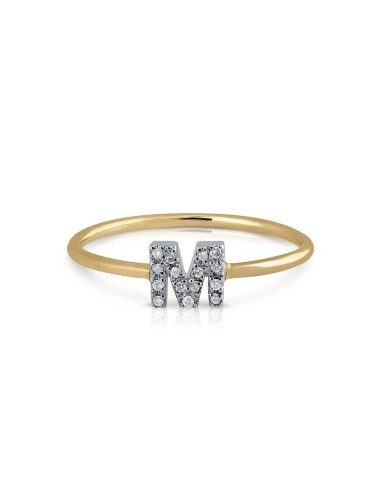 RING OA INITIAL M WITH DIAMOND