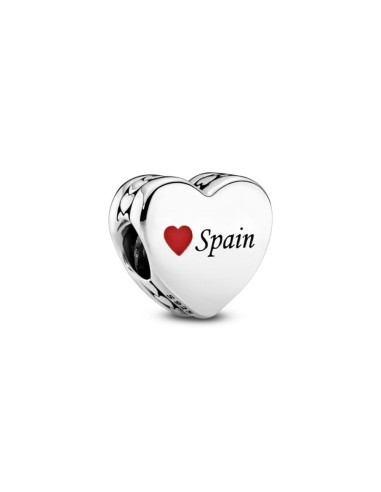 I LOVE SPAIN HEART SILVER BEAD