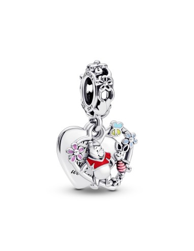 DOUBLE PENDANT CHARM IN STERLING SILVER WINNIE THE PO
