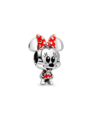 SILVER BEAD MINNIE MOUSE WITH DRESS AND BOW LUN
