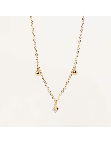 GOLDEN SILVER LOVE TRIANGLE NECKLACE PDPAOLA