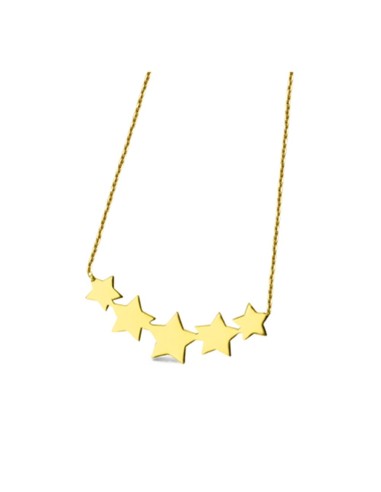 YELLOW GOLD 5 STAR NECKLACE