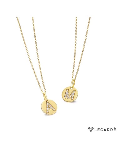 9MM INITIAL BRILLIANT PLATE NECKLACE