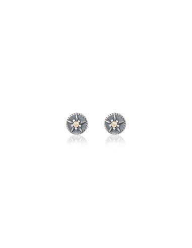 SILVER LITCHI STAR EARRINGS WITH ZIRCONS