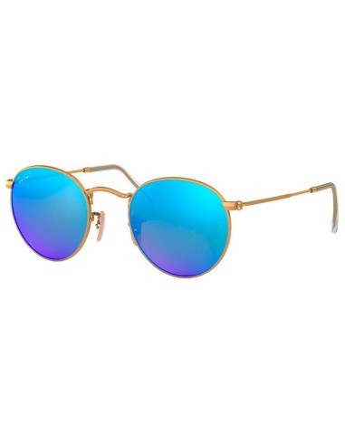 RAY BAN GOLDEN BLUE MIRROR SUNGLASSES