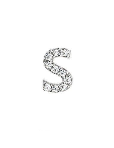 CUSTOMIZABLE SILVER LETTER S BY MARCELLO PANE