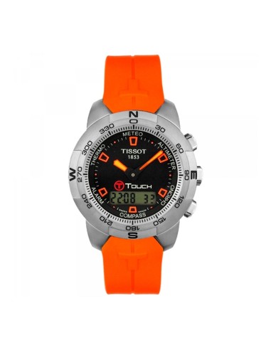 RELOJ TISSOT T-TOUCH ACERO CORREA CAUCHO NARANJA