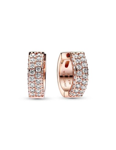 HOOP EARRINGS WITH A ROSE GOLD COATING