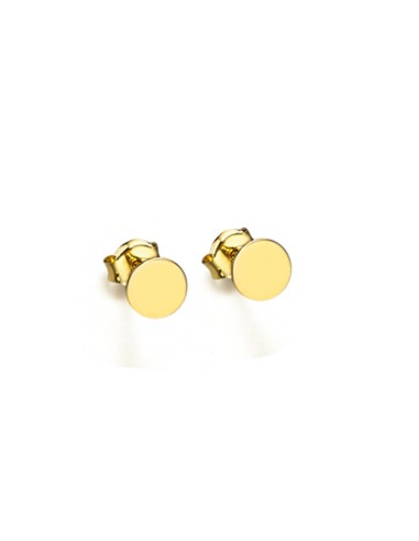 ROUND YELLOW GOLD EARRINGS