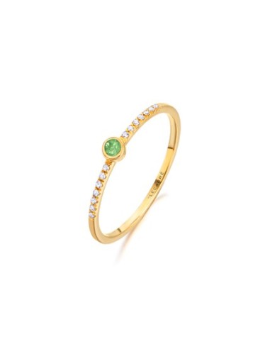 YELLOW GOLD DIAMONDS AND EMERALD RING