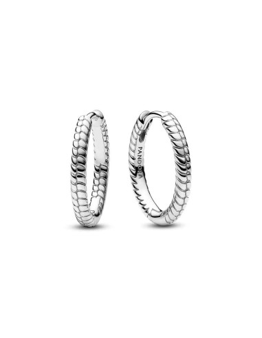 Pandora Moments hoop earrings for Charm in silver