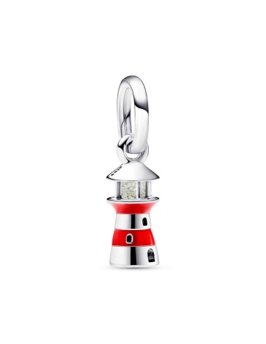 Charm Pendant in sterling silver Lighthouse that shines in