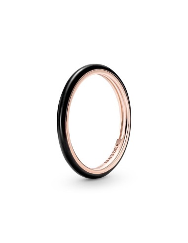 BLACK ENAMEL RING PANDORA ME ROSE