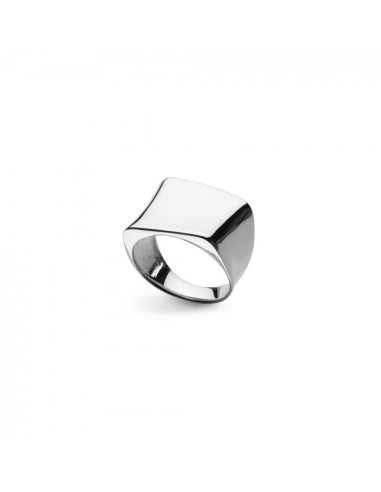 SQUARE BRIGHT RHODIUM SILVER RING